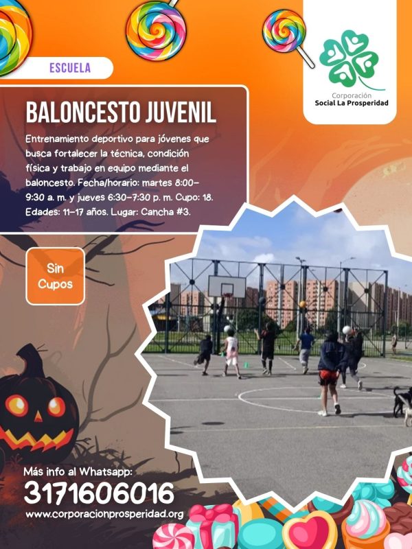Entrenamiento para jóvenes que busca fortalecer técnica, condición física y trabajo en equipo mediante el baloncesto.